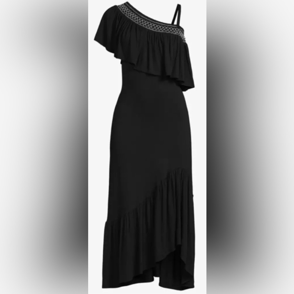 Sofia by Sofia Vergara One-Shoulder Black Dress